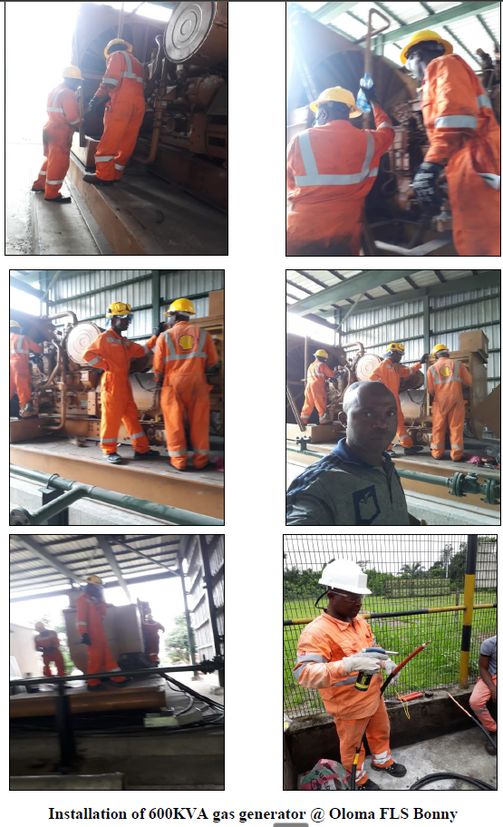 600KVA gas generator Bonny